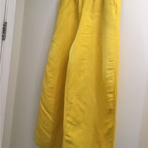 Ann Taylor Yellow Maxi Wide Leg Jumpsuit Casual Resort Wear